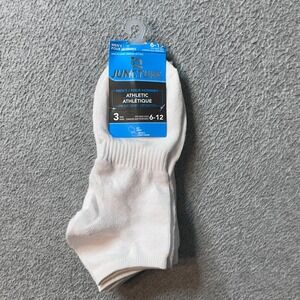 Juncture Socks Mens 6-12 White Athletic Low Cut 3 Pair Pack Arch Support 32489
